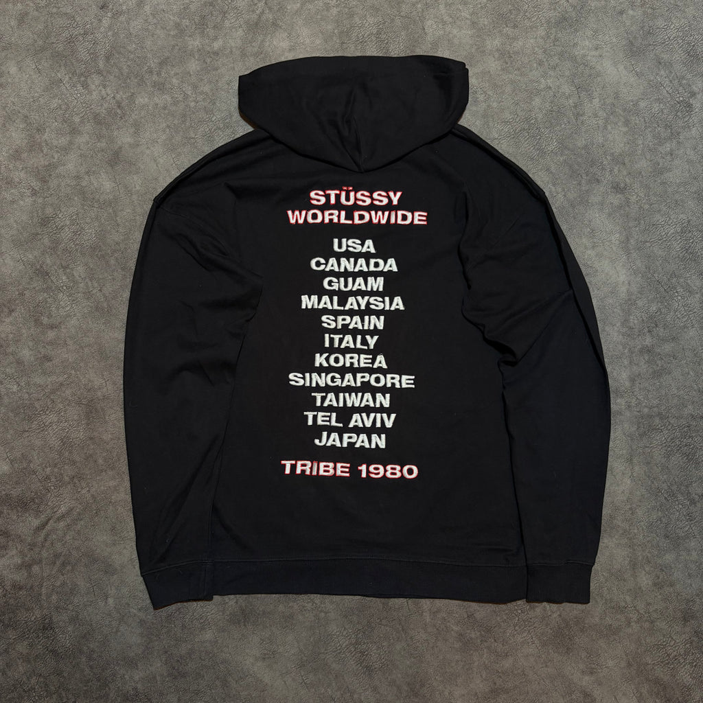 Stussy Worldwide Tribe 1980 Embroidered Hoodie