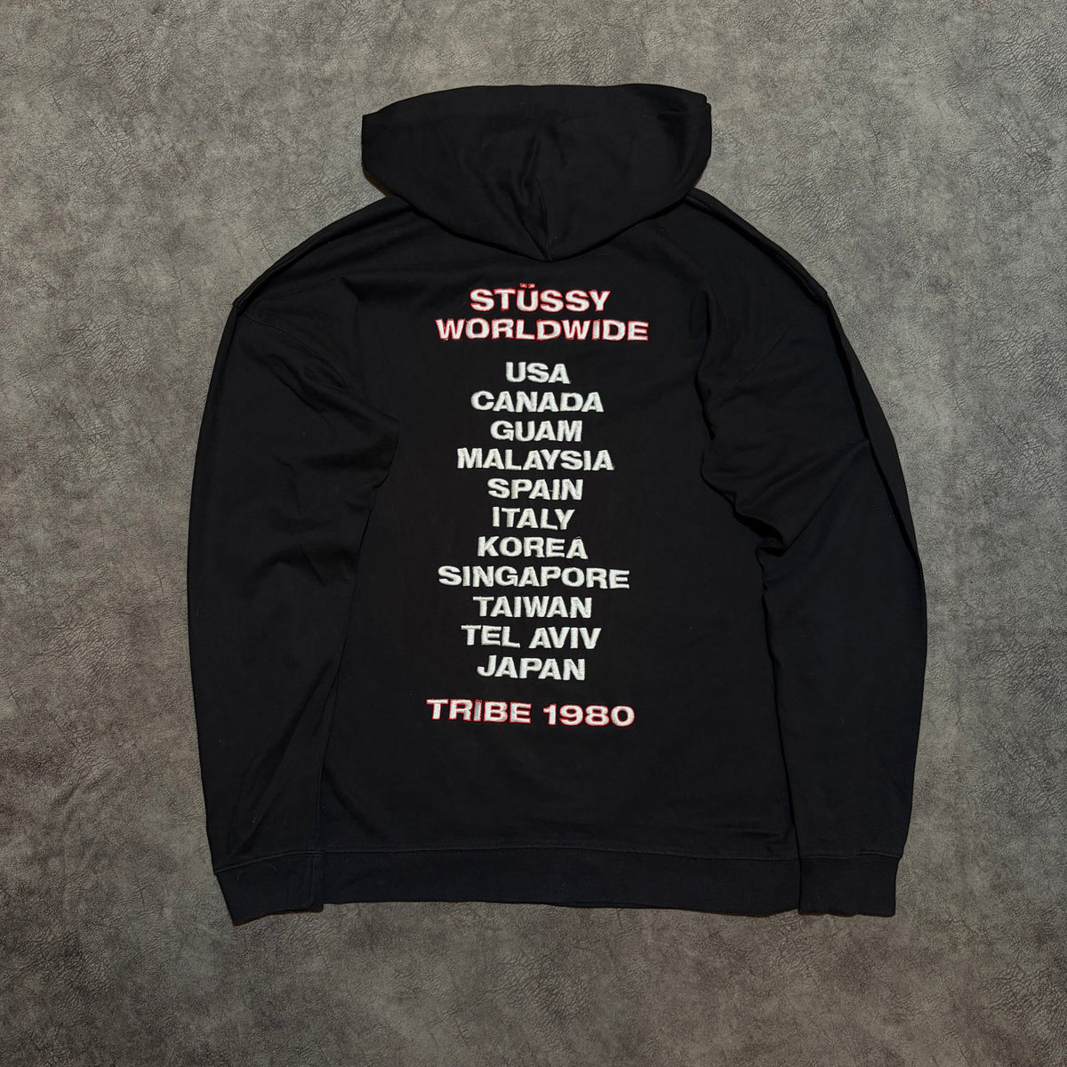 Stussy Worldwide Tribe 1980 Embroidered Hoodie
