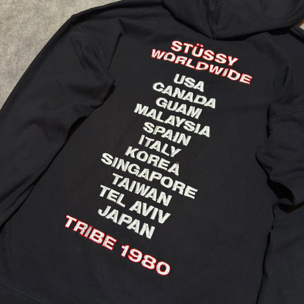 Stussy Worldwide Tribe 1980 Embroidered Hoodie