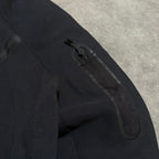 Nike Tech Fleece 2 Way Zipper Black On Black Zip Up Hoodie