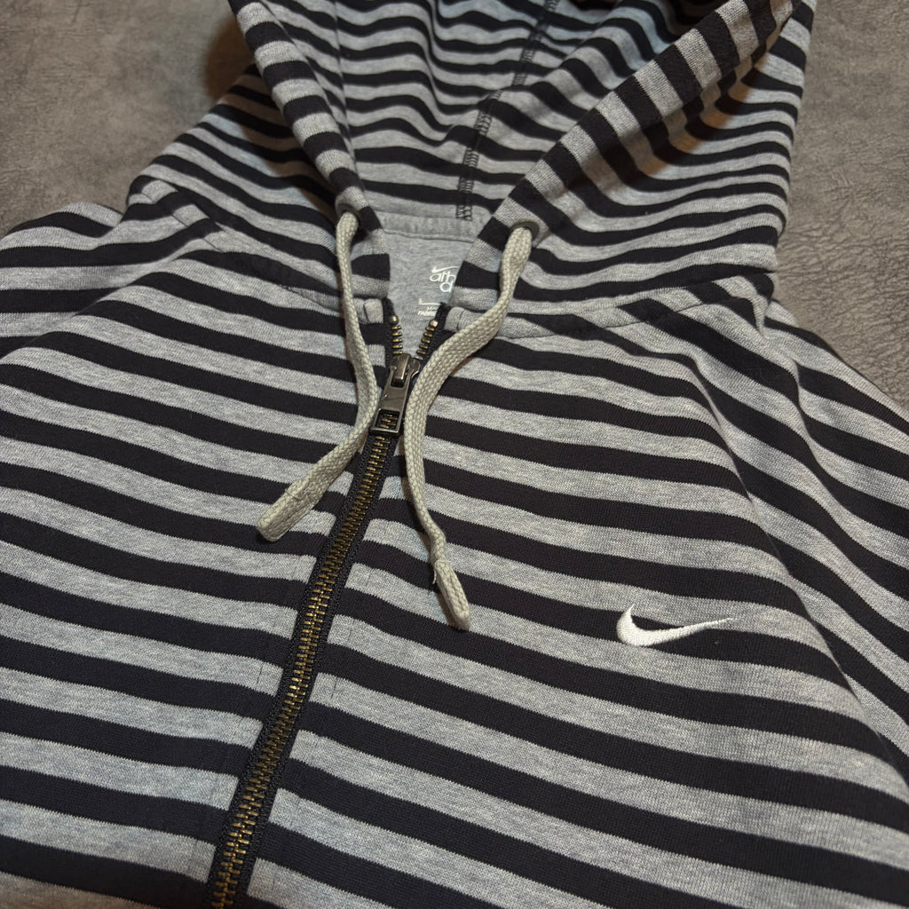 Nike Athletic Dept Striped Y2K Heavy Zip Up Hoodie