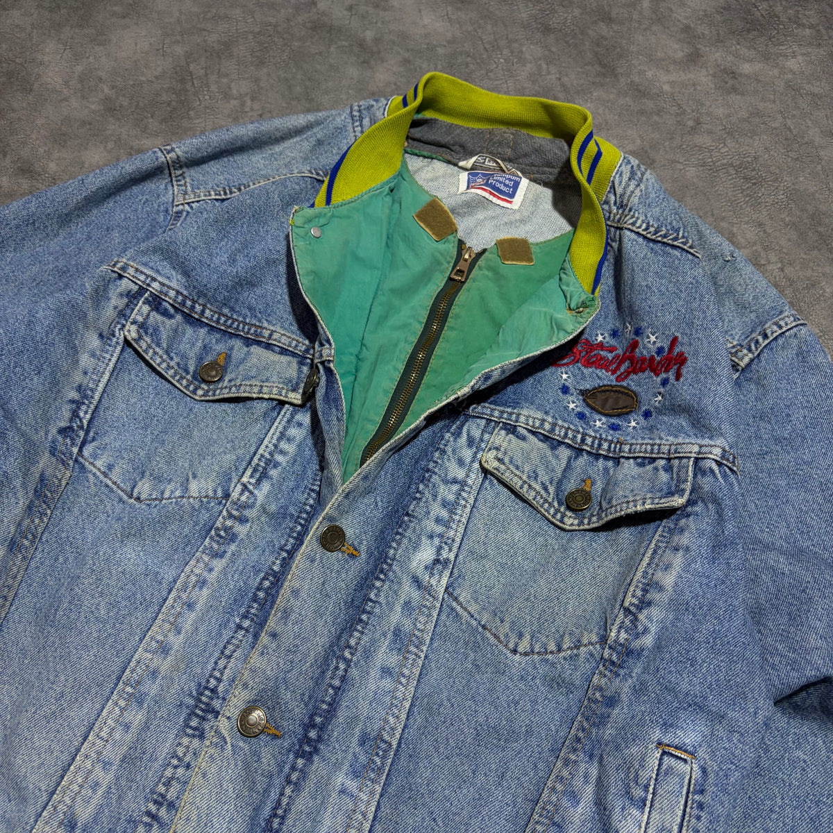 Vintage 80’s/90’s Wampum Distressed Denim Jacket