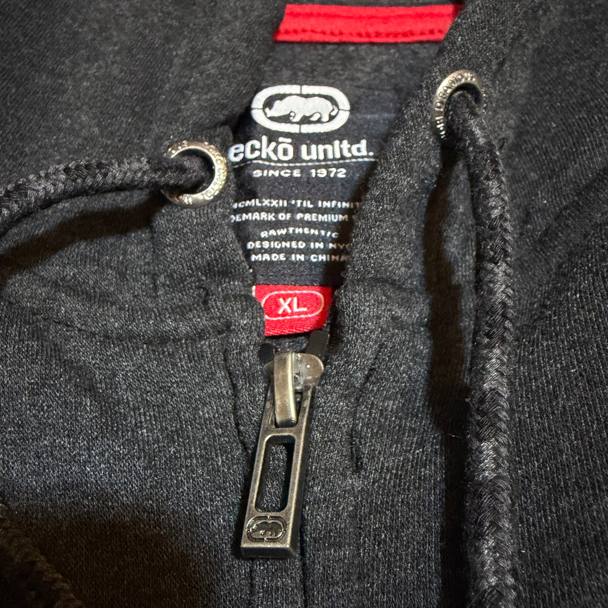 Ecko Unltd SpellOut Y2K ZipUp Hoodie