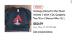 Vintage Ghost In Shells Anime Y2K Graphic Tee