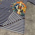 Vintage Jean Paul Gaultier Soleil "Feather Marinière" Iconic Striped Blouse