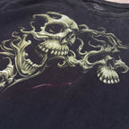 Y2K Skulls Distressed Graphic Cropped Tee