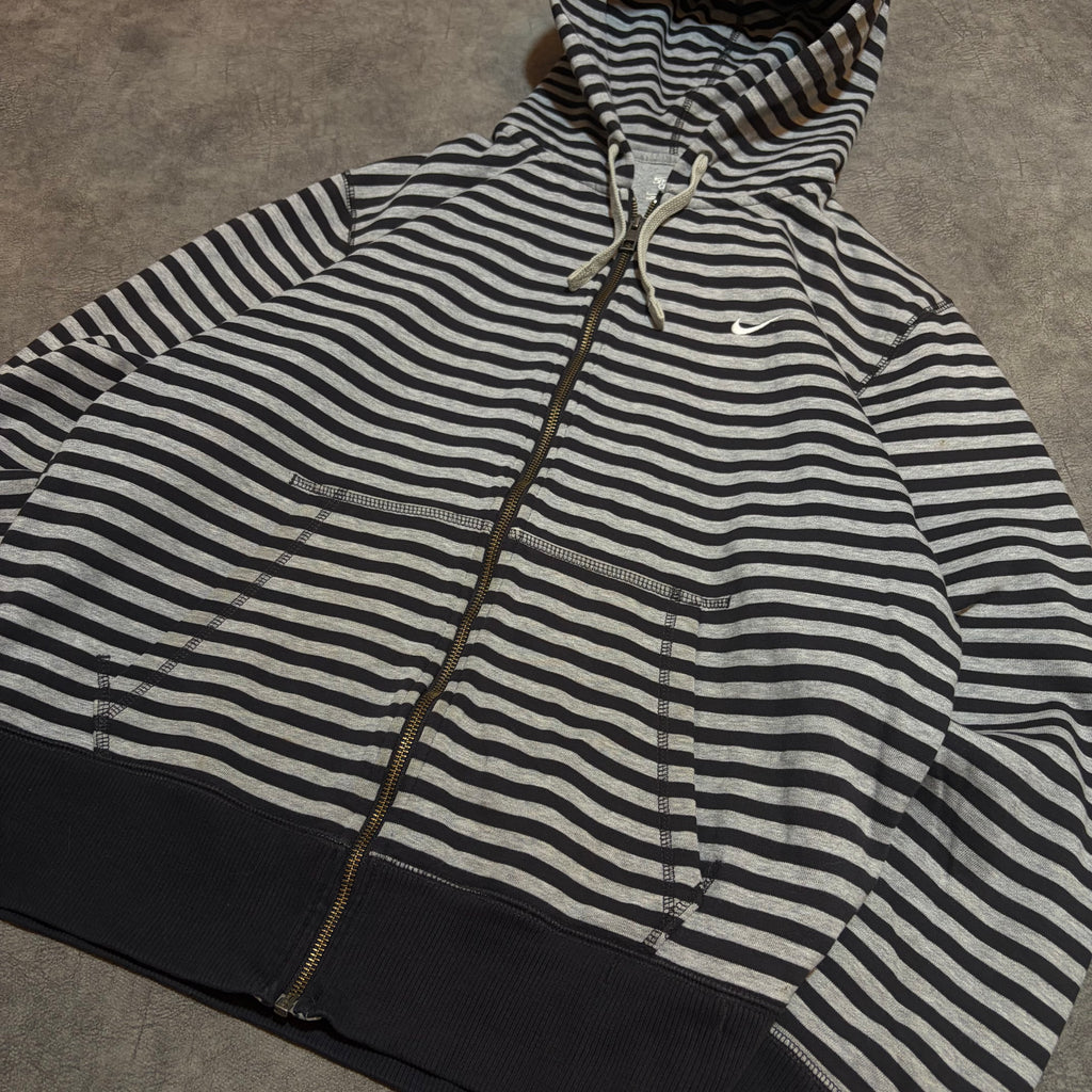 Nike Athletic Dept Striped Y2K Heavy Zip Up Hoodie