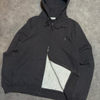 Allsaints Logo Double Zipper Heavyweight Hoodie