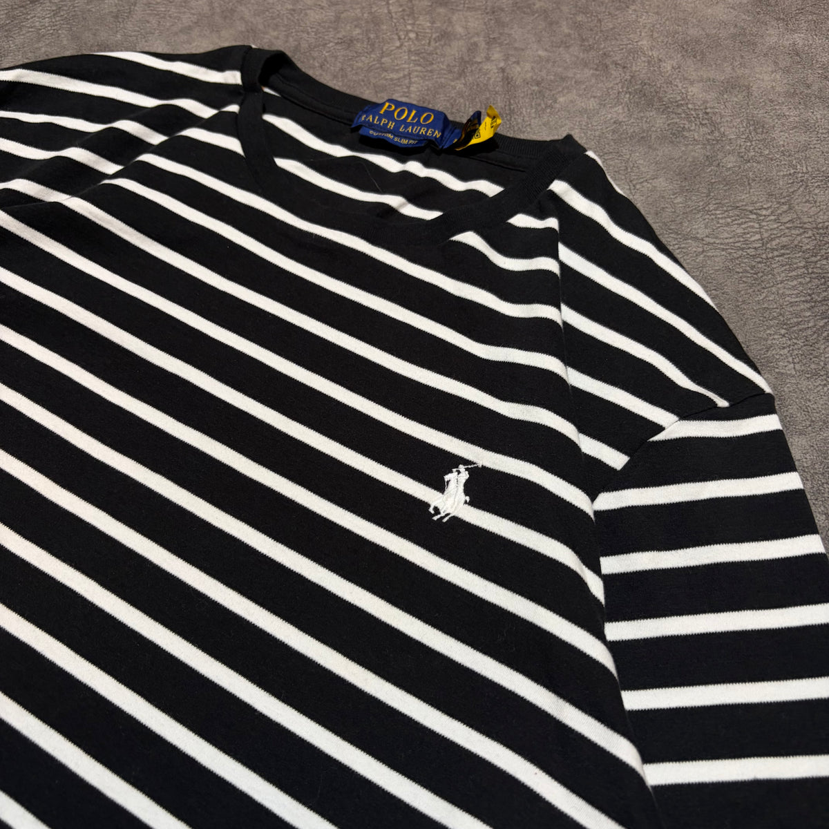 Polo Ralph Lauren Small Pony Striped Long Sleeve Tee