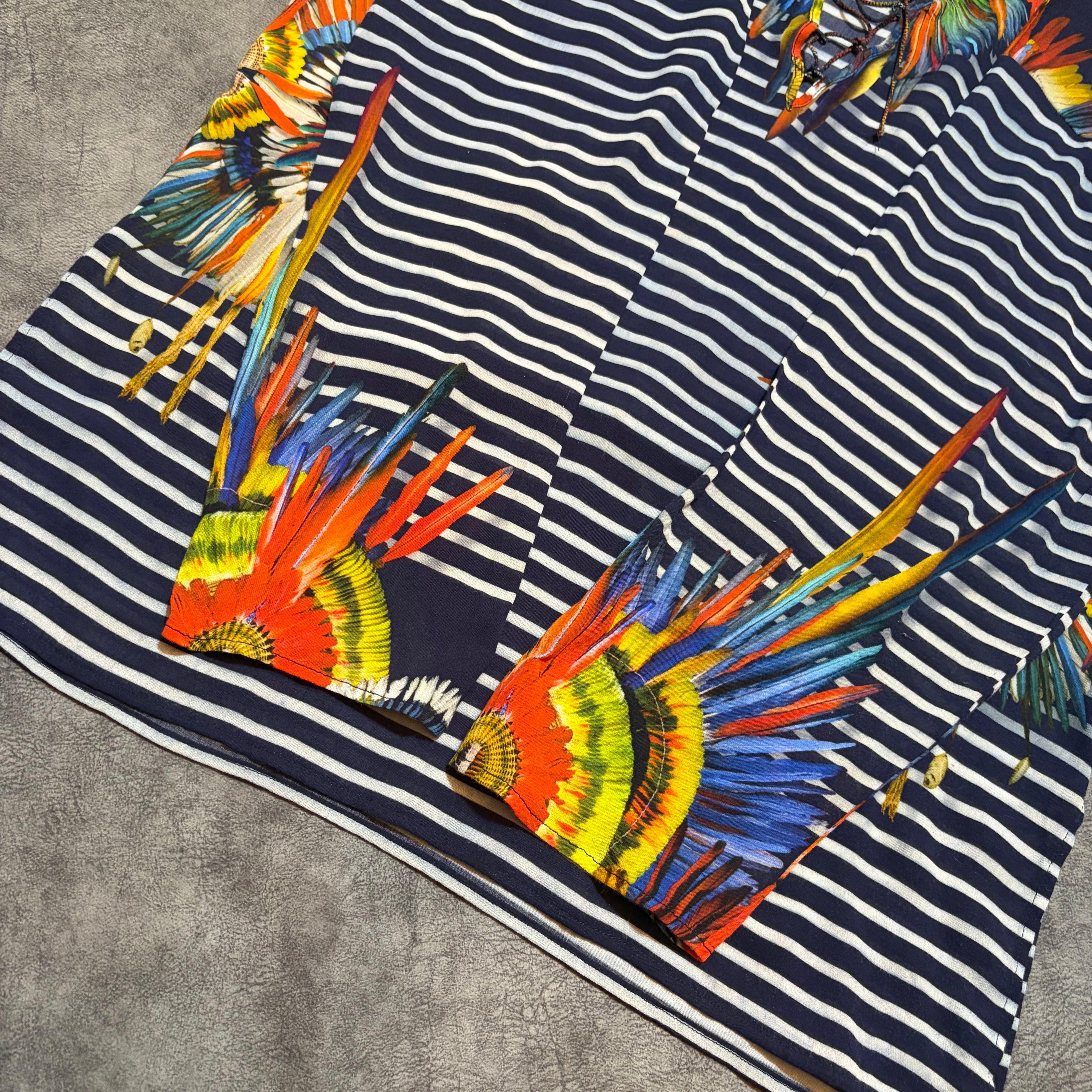 Vintage Jean Paul Gaultier Soleil "Feather Marinière" Iconic Striped Blouse
