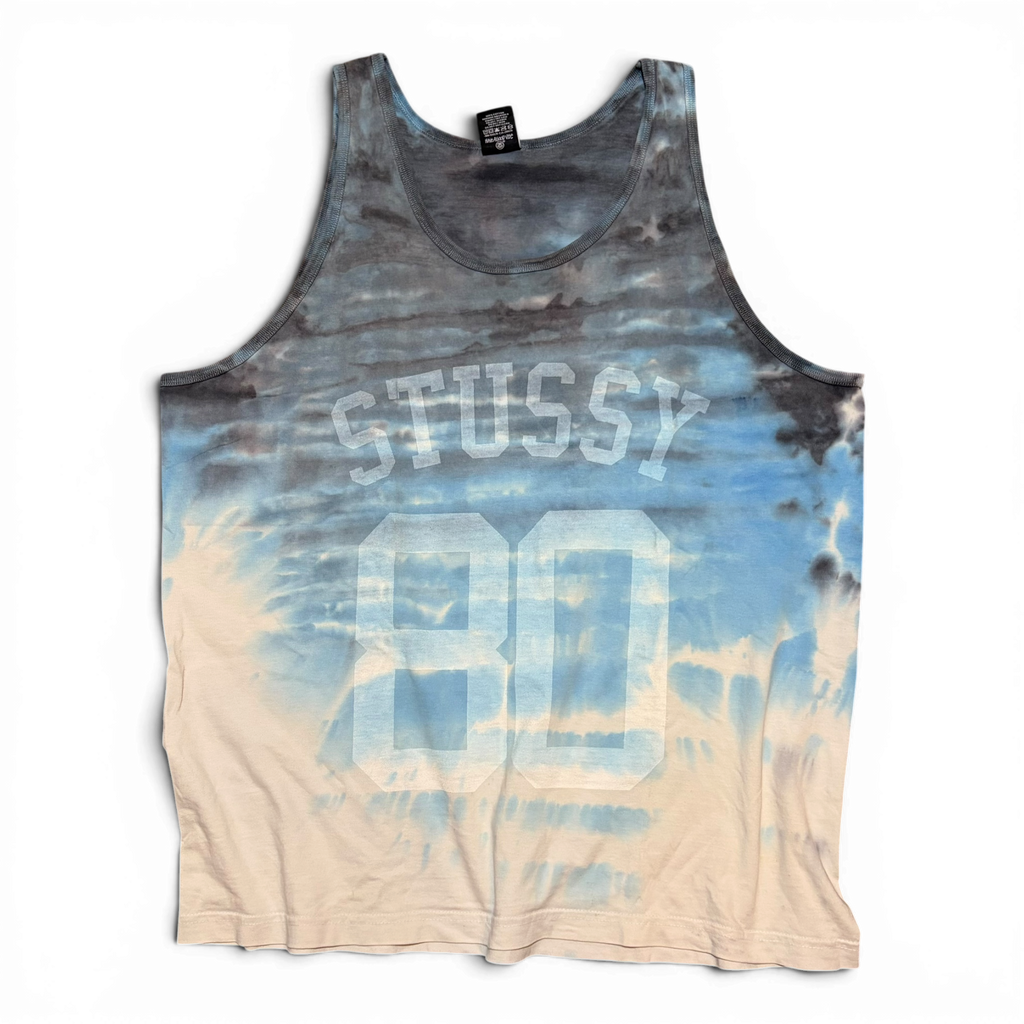 Stussy 80 Tie Dye Logo Tank Top