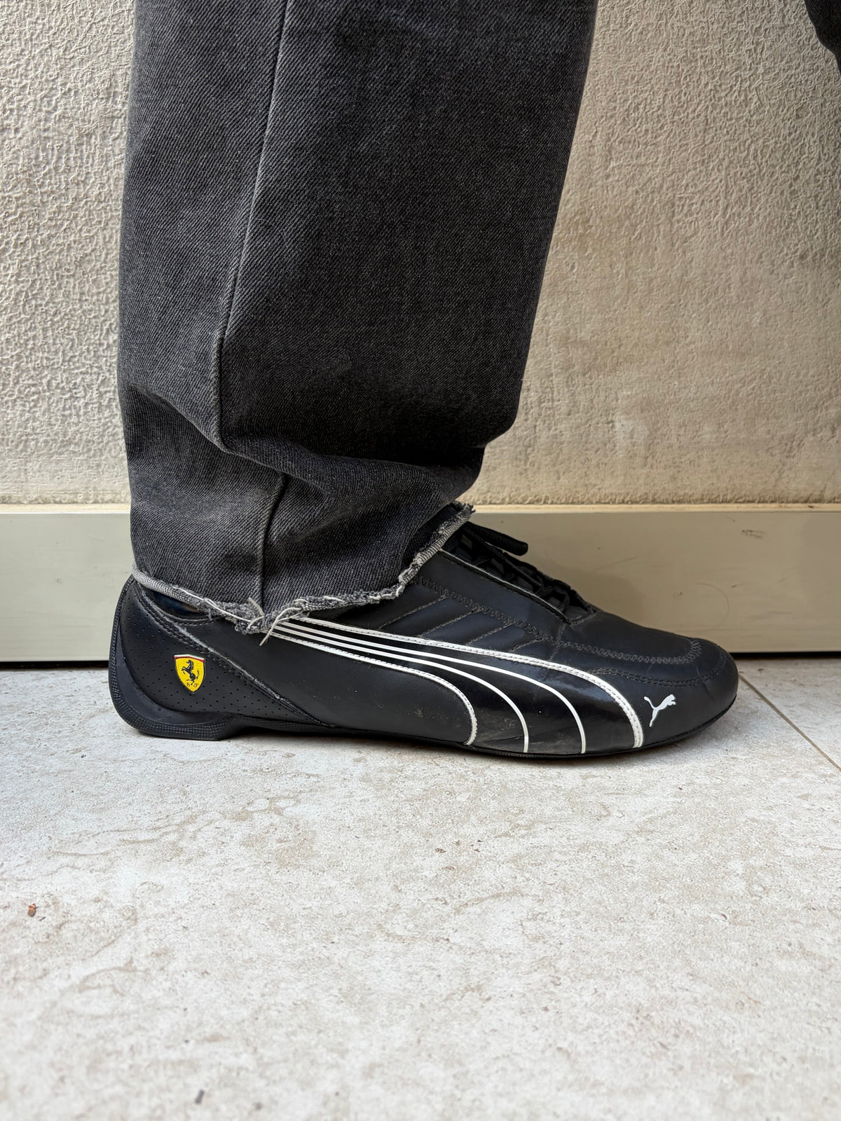 Puma X Ferrari Black On Black Y2K Speed Cat Shoe