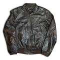 Pellini Multi Zipper Genuine Leather Distressed Jacket