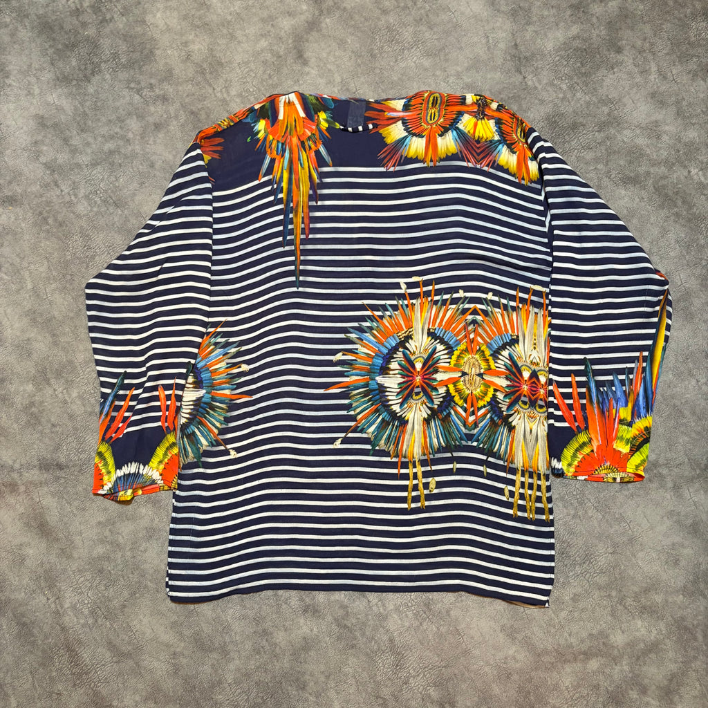 Vintage Jean Paul Gaultier Soleil "Feather Marinière" Iconic Striped Blouse