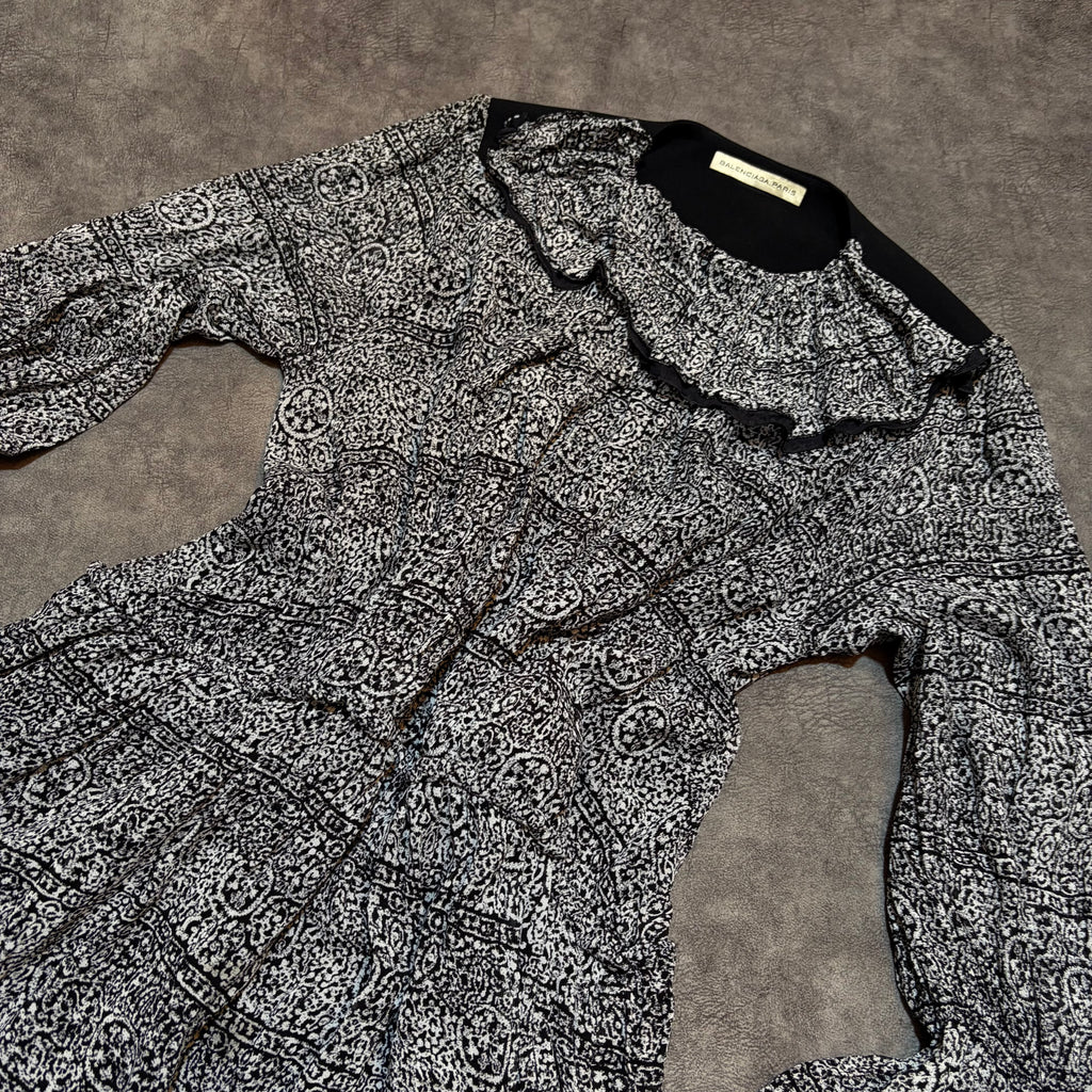Balenciaga Nicolas Ghesquière SS13 Ruffled Graphic Mini Dress