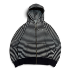 Nike Athletic Dept Striped Y2K Heavy Zip Up Hoodie