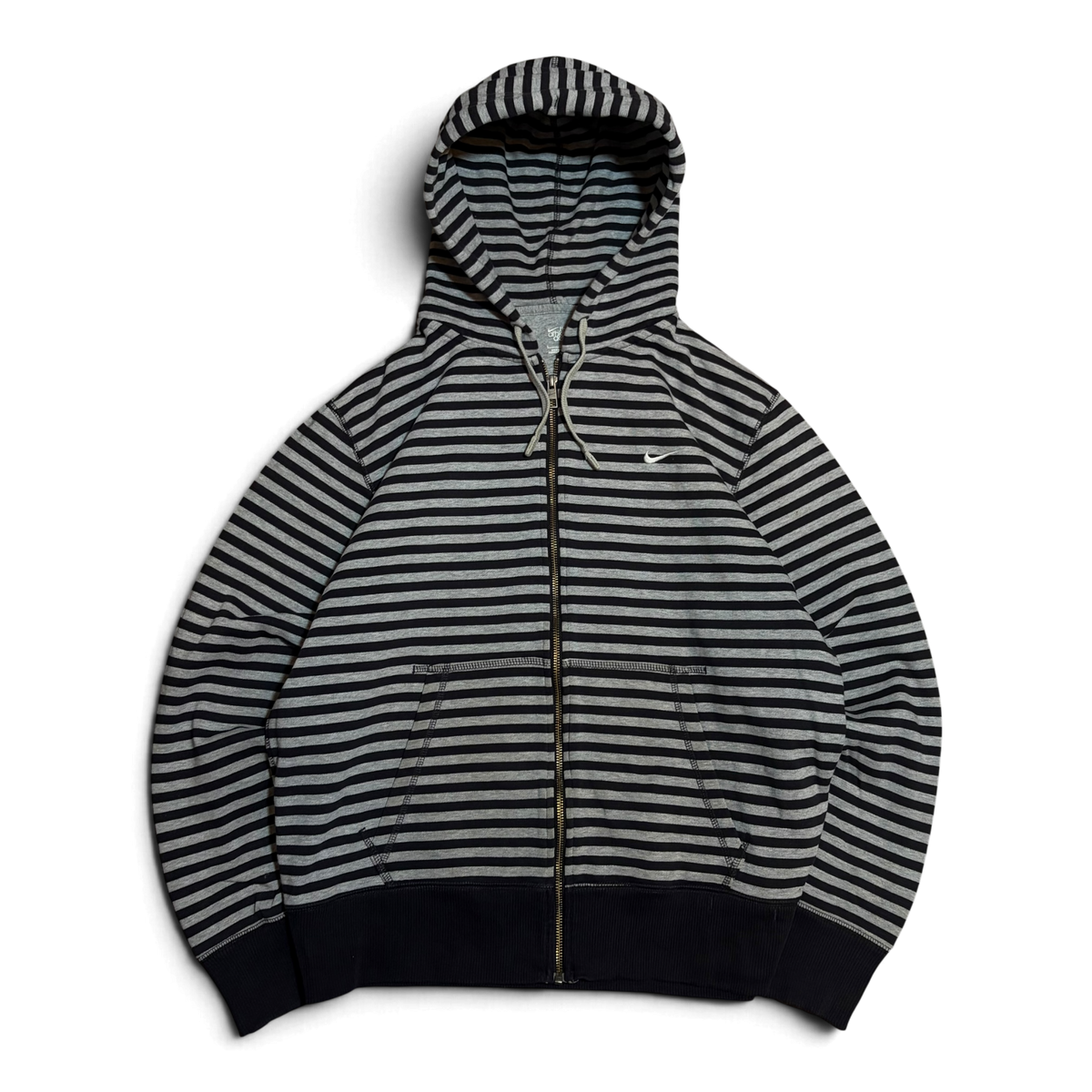 Nike Athletic Dept Striped Y2K Heavy Zip Up Hoodie