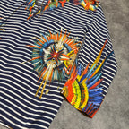 Vintage Jean Paul Gaultier Soleil "Feather Marinière" Iconic Striped Blouse