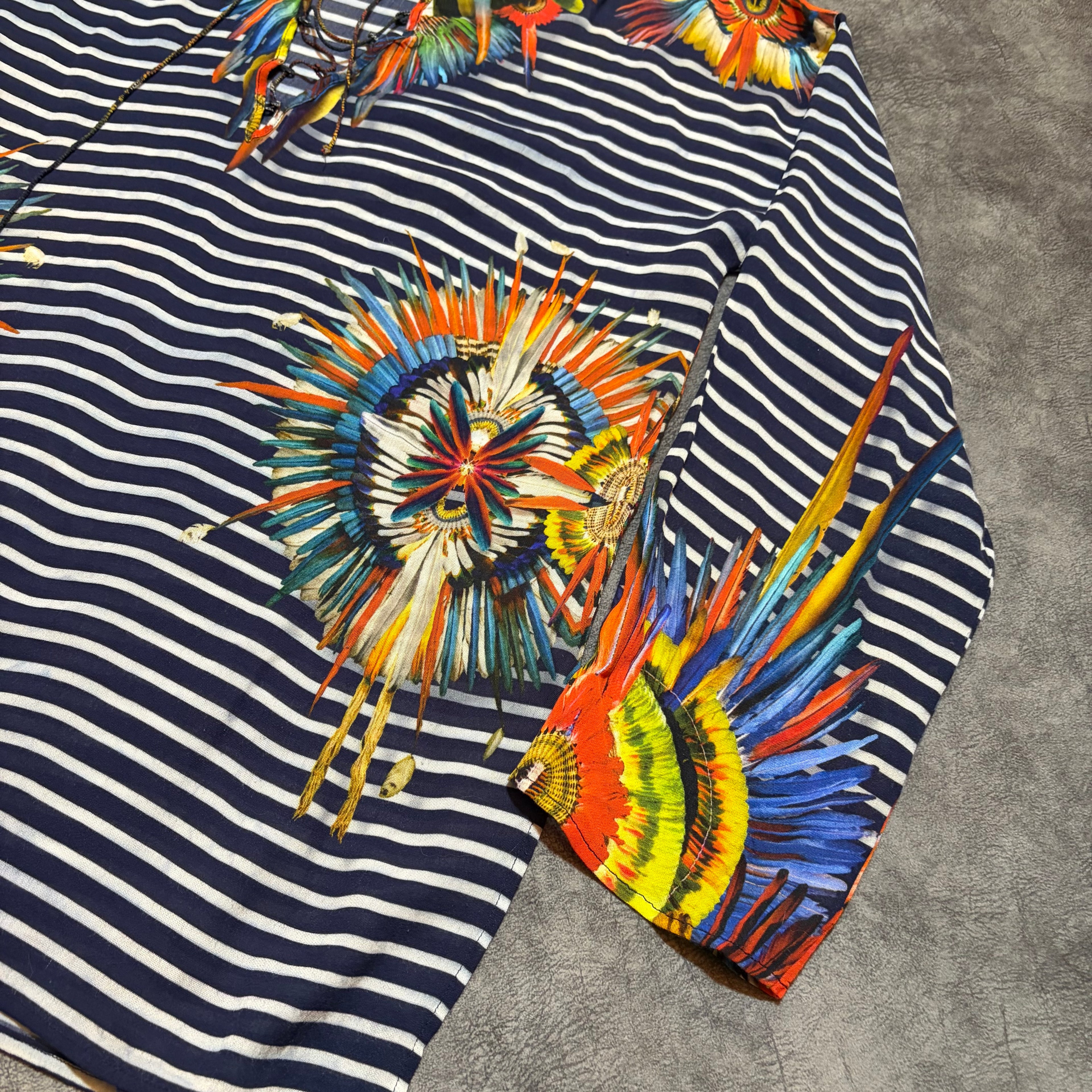Vintage Jean Paul Gaultier Soleil "Feather Marinière" Iconic Striped Blouse