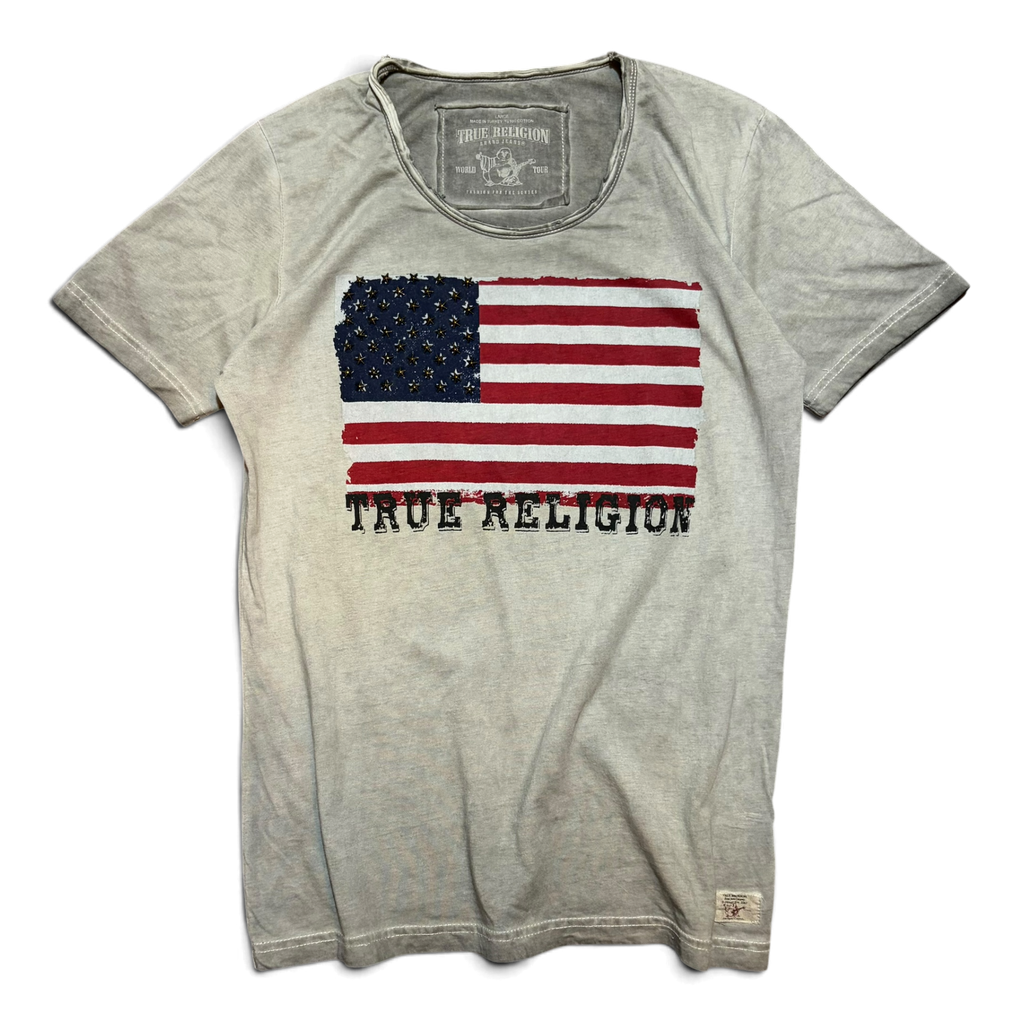 Vintage Y2K True Religion American Flag Graphic Tee