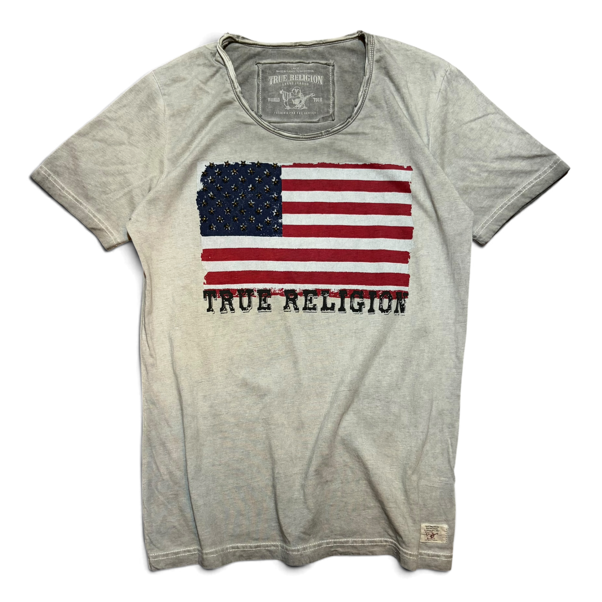 Vintage Y2K True Religion American Flag Graphic Tee