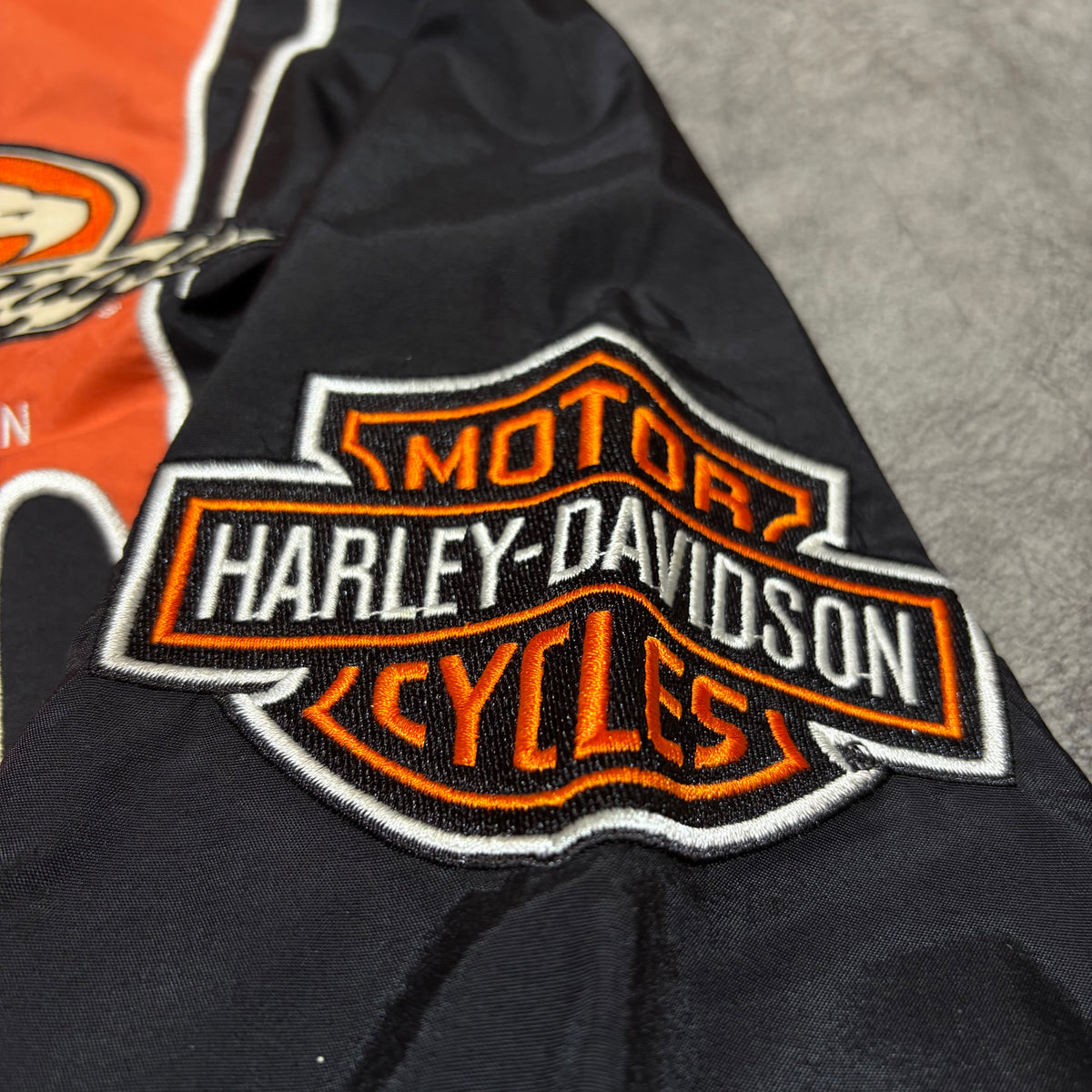 Harley Davidson Performance Screamin Eagle Flames Y2K Light Windbreaker Jacket