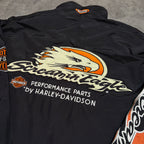 Harley Davidson Performance Screamin Eagle Flames Y2K Light Windbreaker Jacket