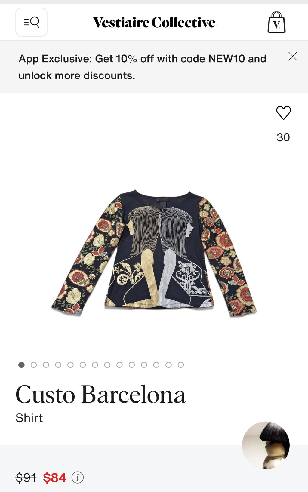 Custo Barcelona Y2K AOP Long Sleeve Tee
