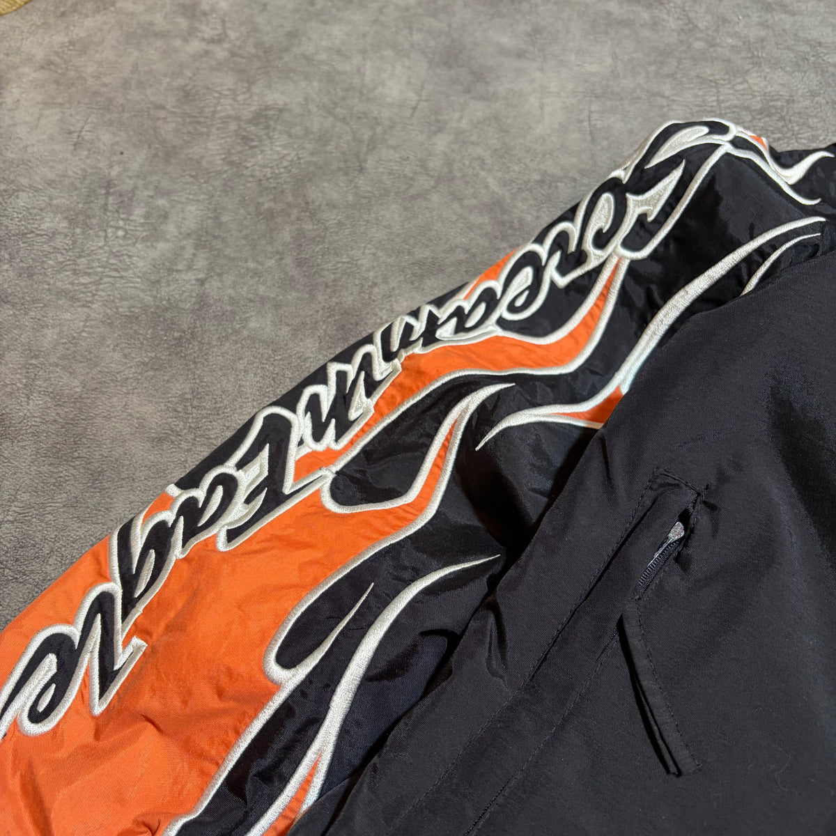 Harley Davidson Performance Screamin Eagle Flames Y2K Light Windbreaker Jacket