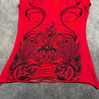 Affliction Style Distressed Gothic Top