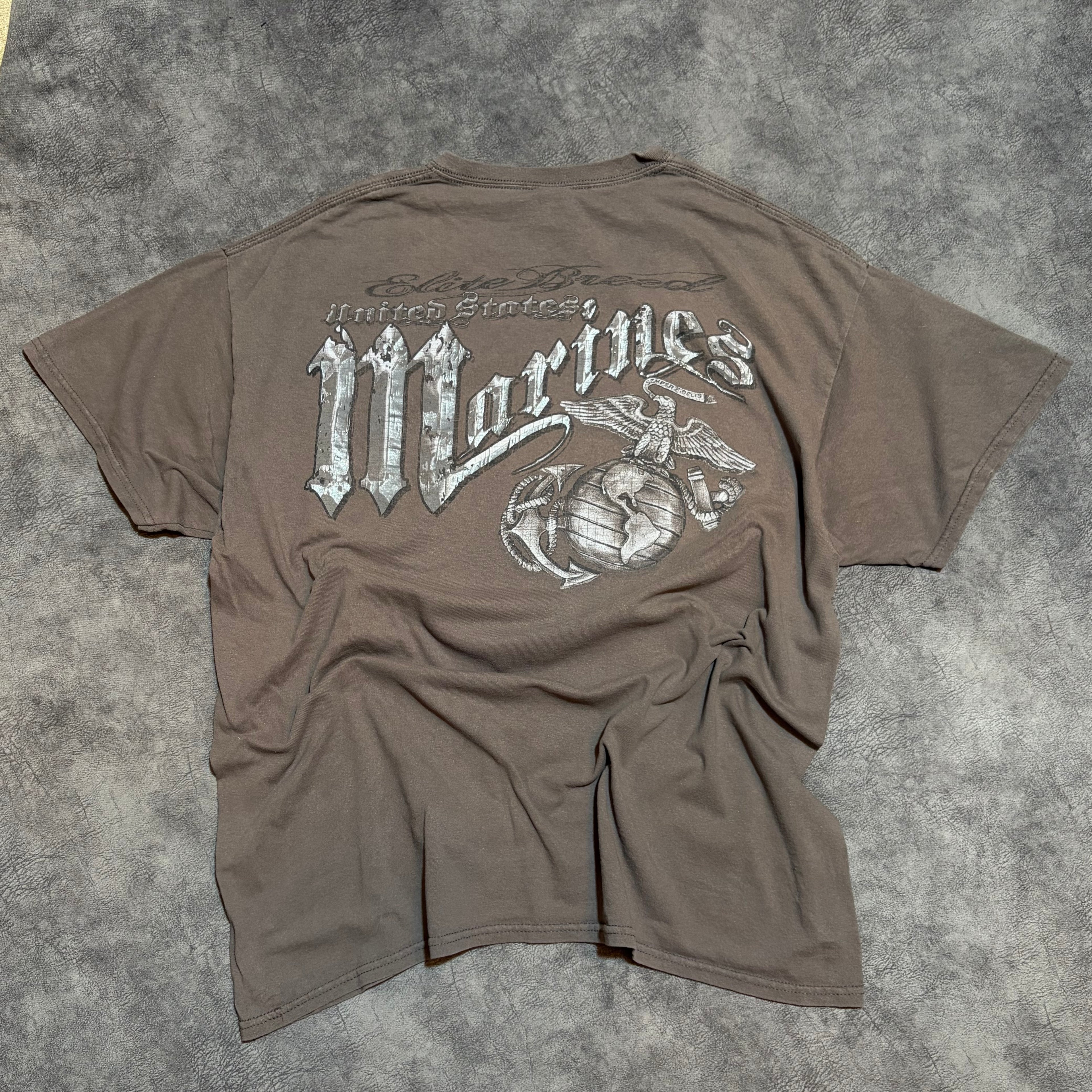 Vintage Y2K USA Marines Graphic Tee