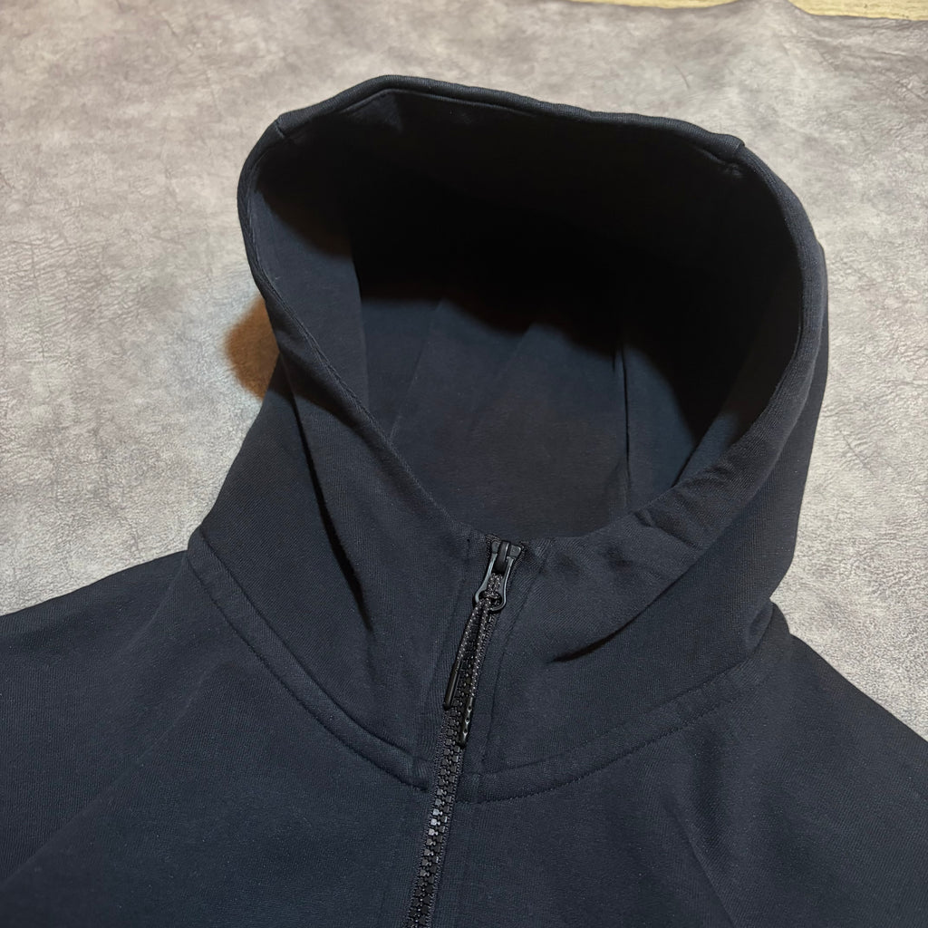 Nike Tech Fleece 2 Way Zipper Black On Black Zip Up Hoodie