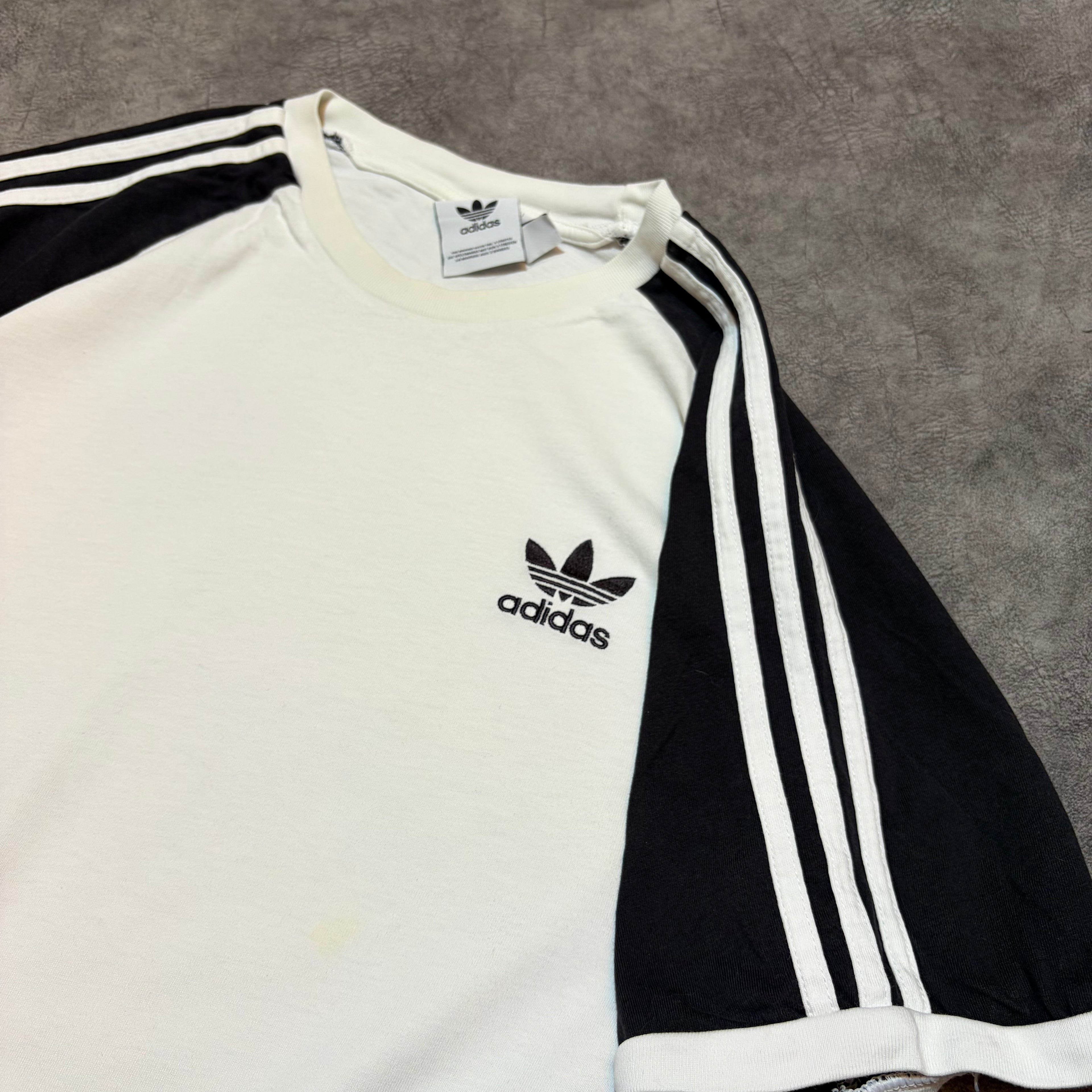 Adidas Y2K 3 Strip White and Black Tee