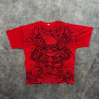 Vintage Y2K Skull AOP Grunge Graphic Tee