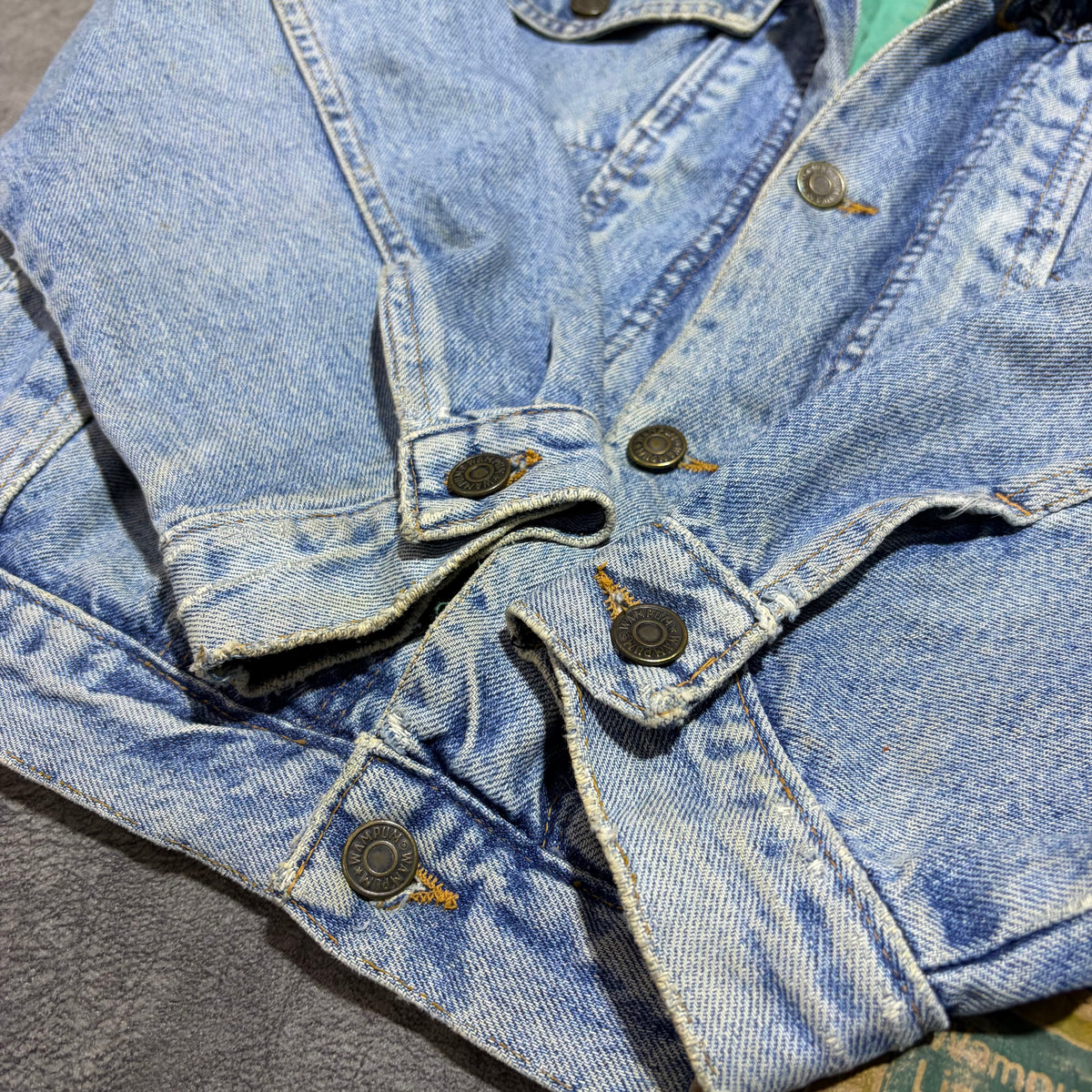Vintage 80’s/90’s Wampum Distressed Denim Jacket