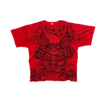 Vintage Y2K Skull AOP Grunge Graphic Tee