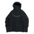 Nike Tech Fleece 2 Way Zipper Black On Black Zip Up Hoodie