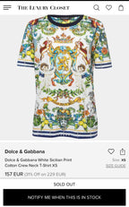 Dolce & Gabbana Sicilian Print Tee
