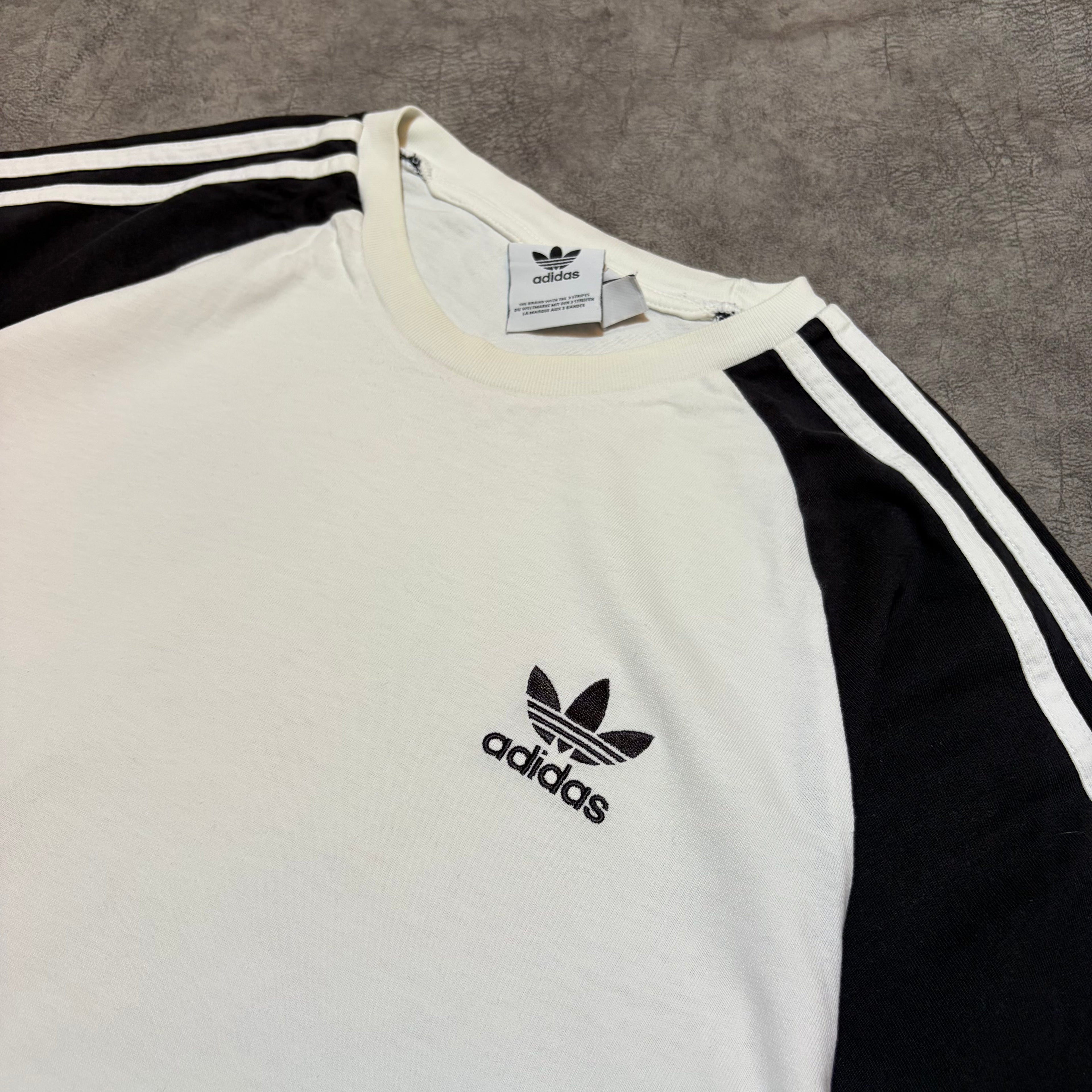 Adidas Y2K 3 Strip White and Black Tee