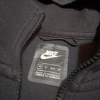 Nike Tech Fleece 2 Way Zipper Black On Black Zip Up Hoodie