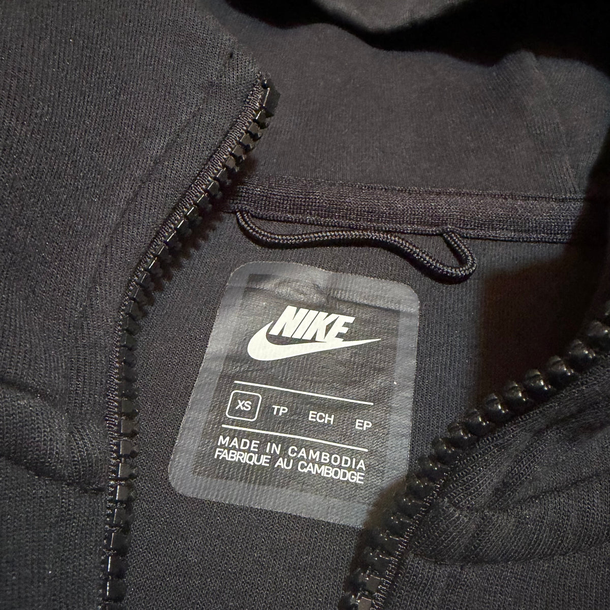 Nike Tech Fleece 2 Way Zipper Black On Black Zip Up Hoodie