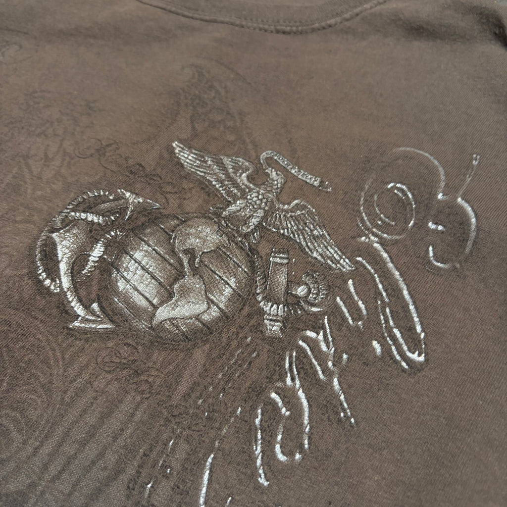 Vintage Y2K USA Marines Graphic Tee