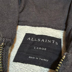 Allsaints Logo Double Zipper Heavyweight Hoodie