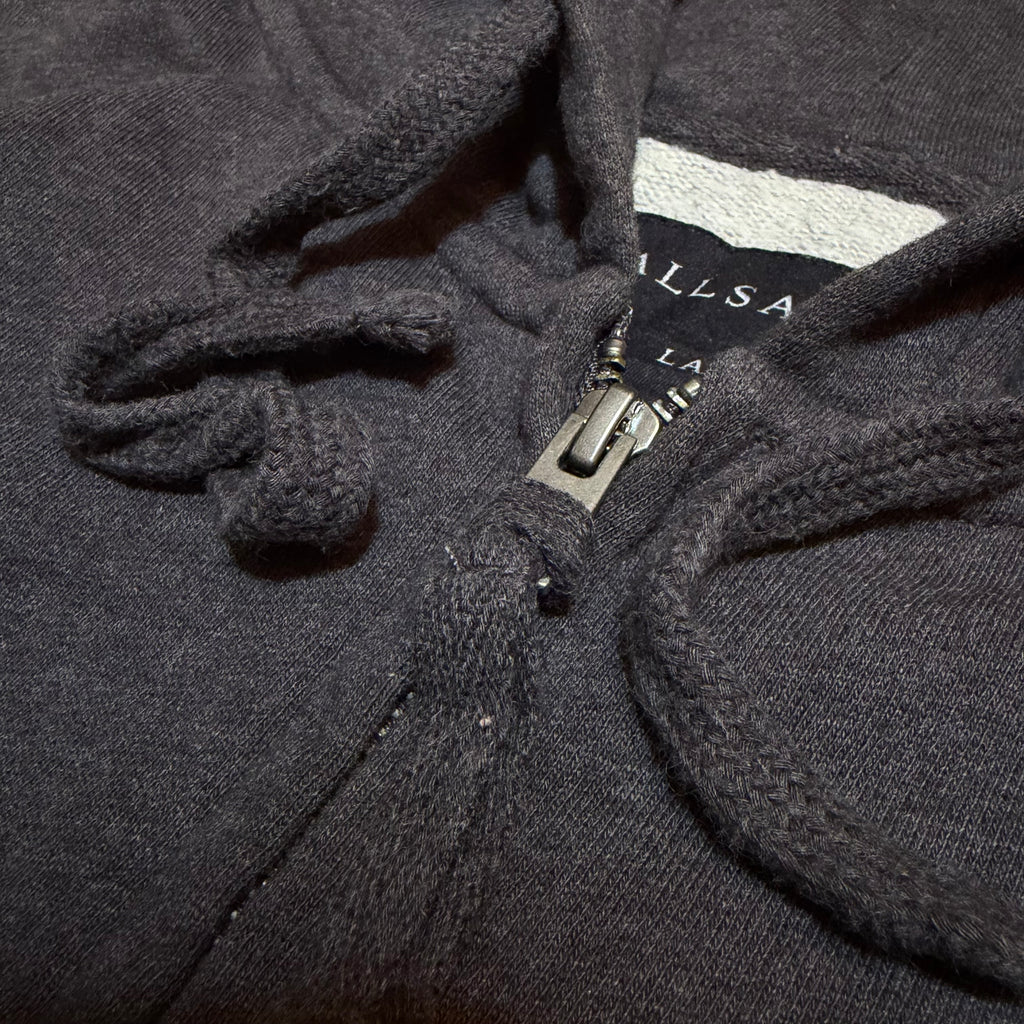 Allsaints Logo Double Zipper Heavyweight Hoodie