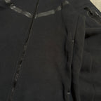 Nike Tech Fleece 2 Way Zipper Black On Black Zip Up Hoodie