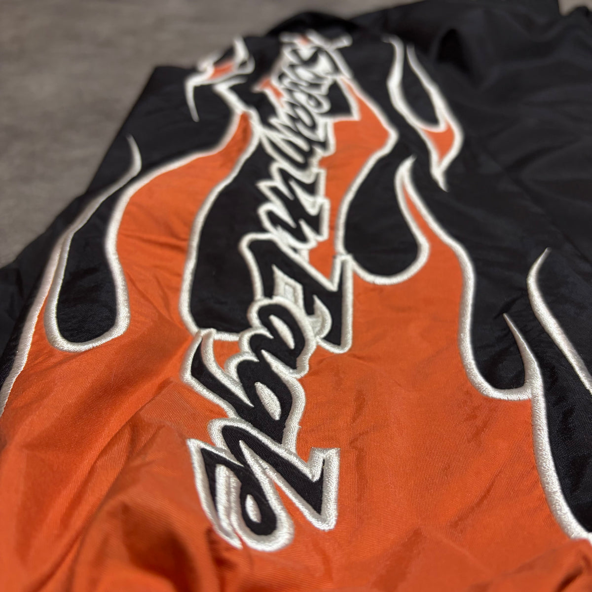 Harley Davidson Performance Screamin Eagle Flames Y2K Light Windbreaker Jacket