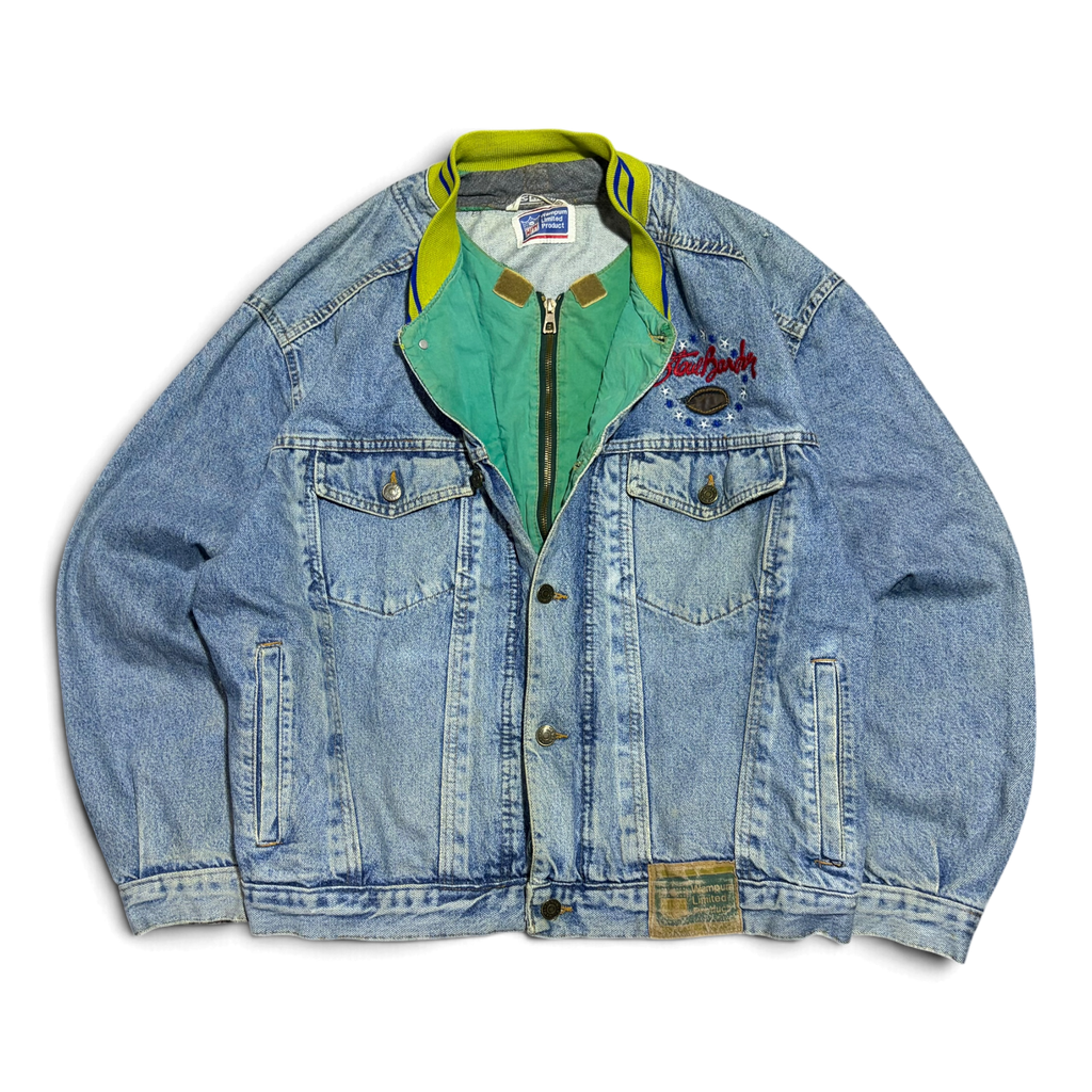 Vintage 80’s/90’s Wampum Distressed Denim Jacket