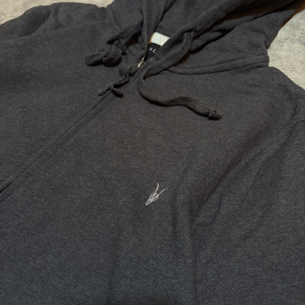 Allsaints Logo Double Zipper Heavyweight Hoodie