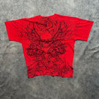 Vintage Y2K Skull AOP Grunge Graphic Tee