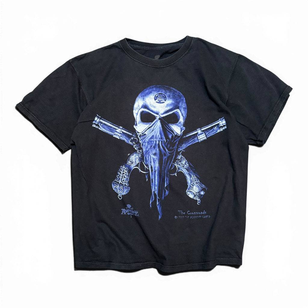 Vintage Y2K Alchemy Gothic Skull Graphic Tee